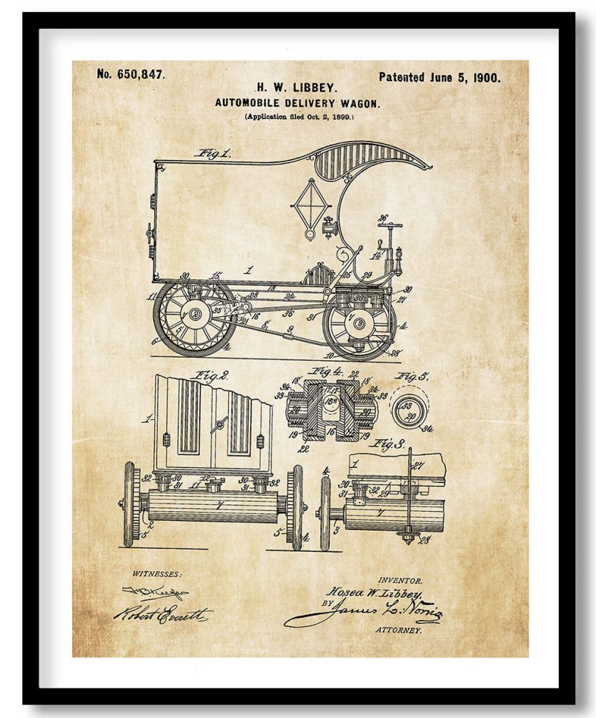 Automobile Delivery wagon 1900 vintage