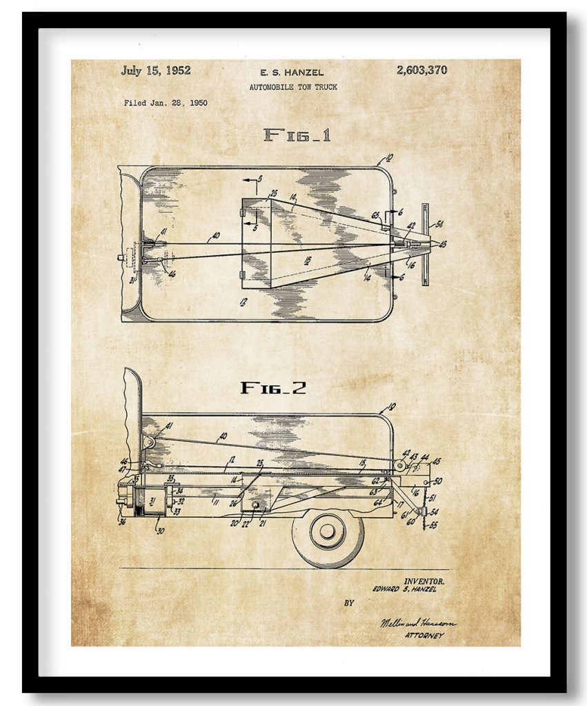 Automobile tow truck 1950.png vintage