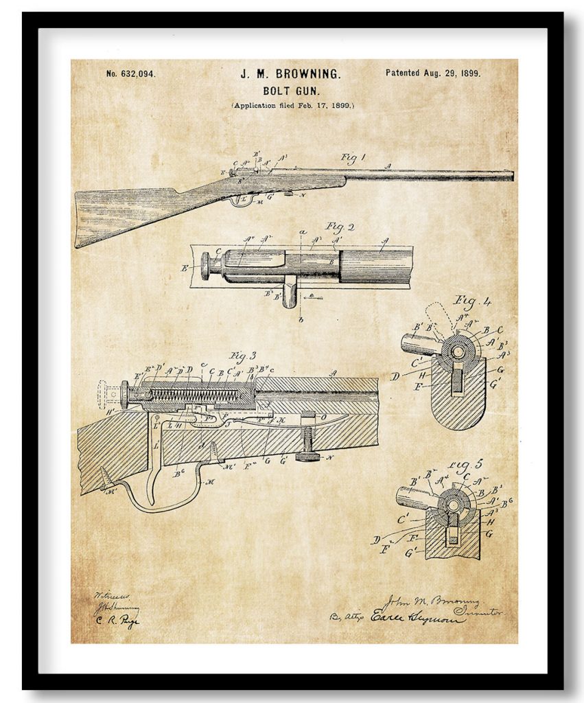 Browning bolt rifle 1899 vintage