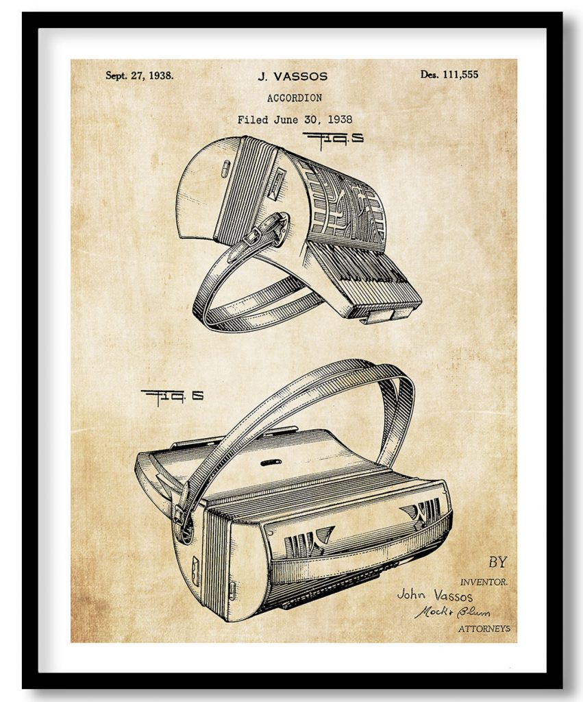 Accordion musical instrument 1938 vintage