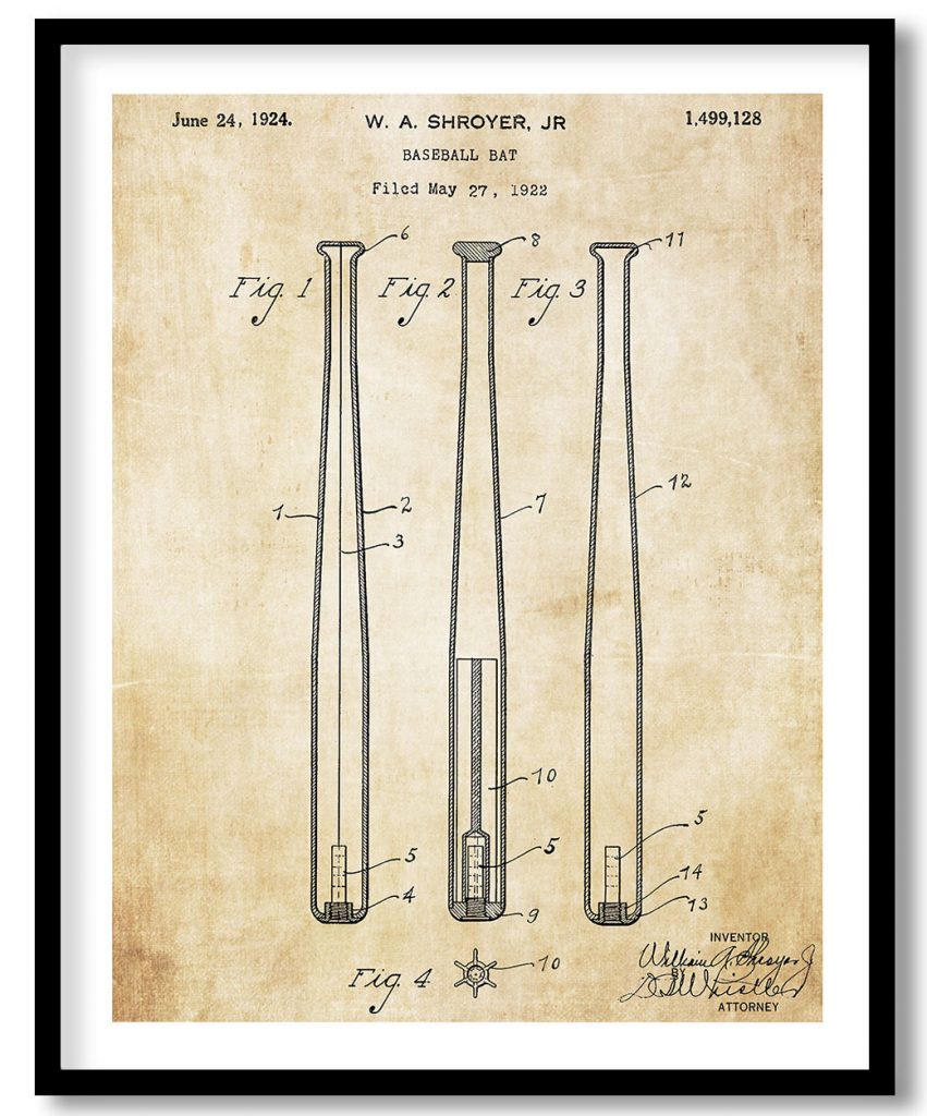 Baseball bat 1922 vintage