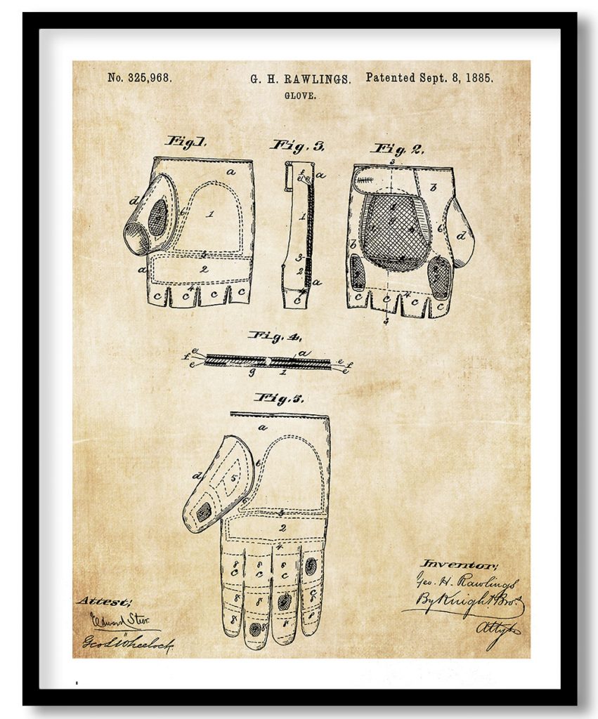Baseball glove 1885 vintage