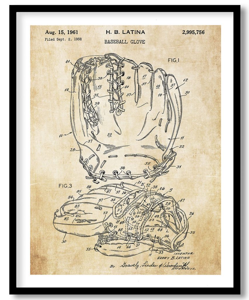Baseball glove 1958 vintage