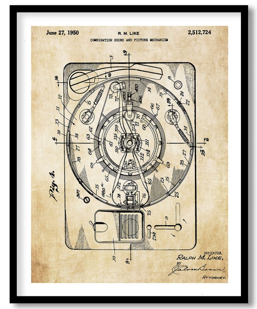 Combination sound and picture mechanism 1948 #11 vintage