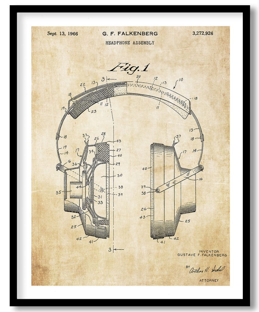 Headphone assembly 1966 vintage