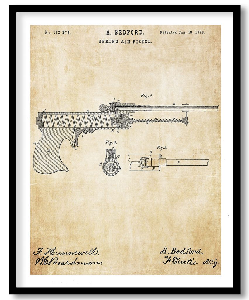 Spring Air Pistol 1876 vintage