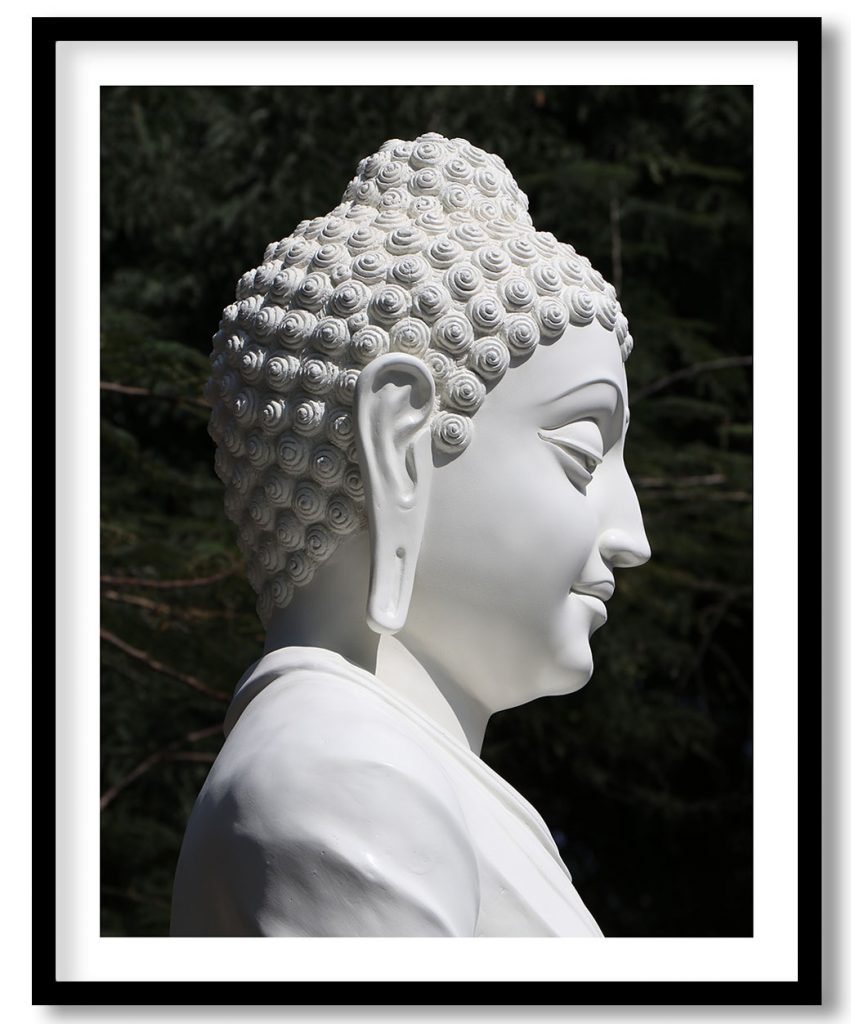 White bronze buddha