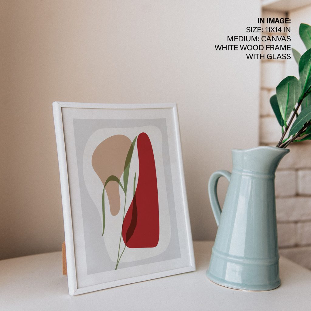 Abstract Red Brown Green Leaves – Home Decor