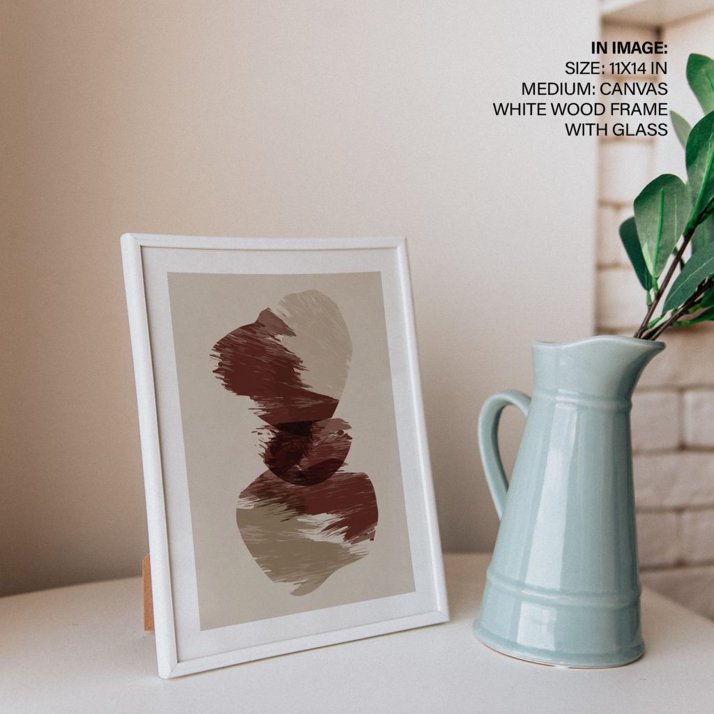 Abstract Stacked Organic Shapes Brushstrokes – Wall Hanging