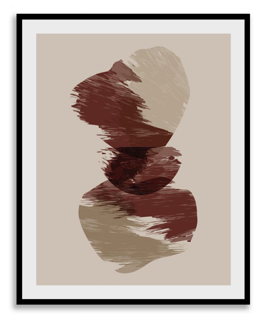 Abstract brush stroke figure