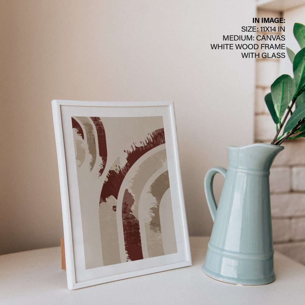 Abstract Brushstroke Curves – Wall Art