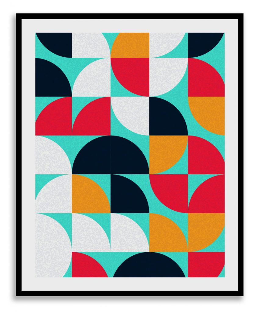 Random colored triangle generative shape abstract