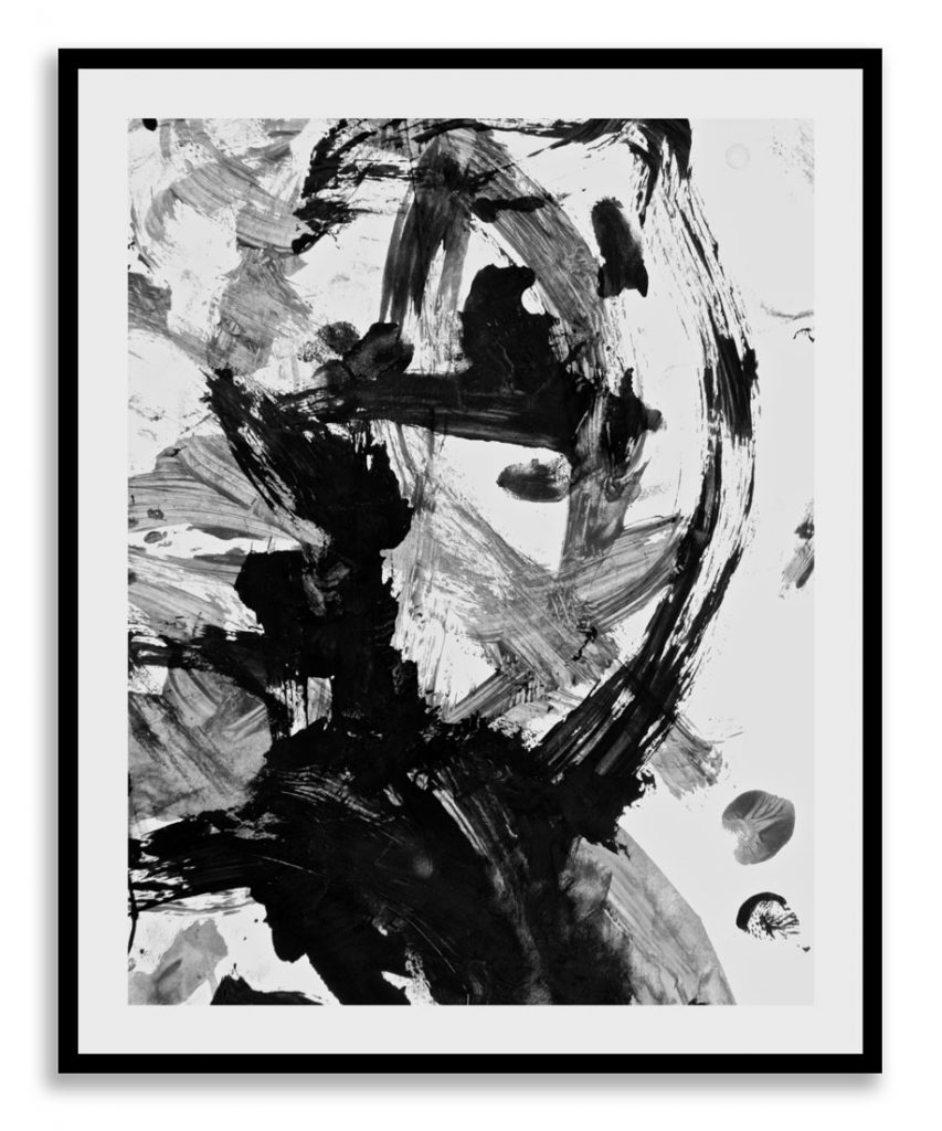 Dark black abstract brushstroke