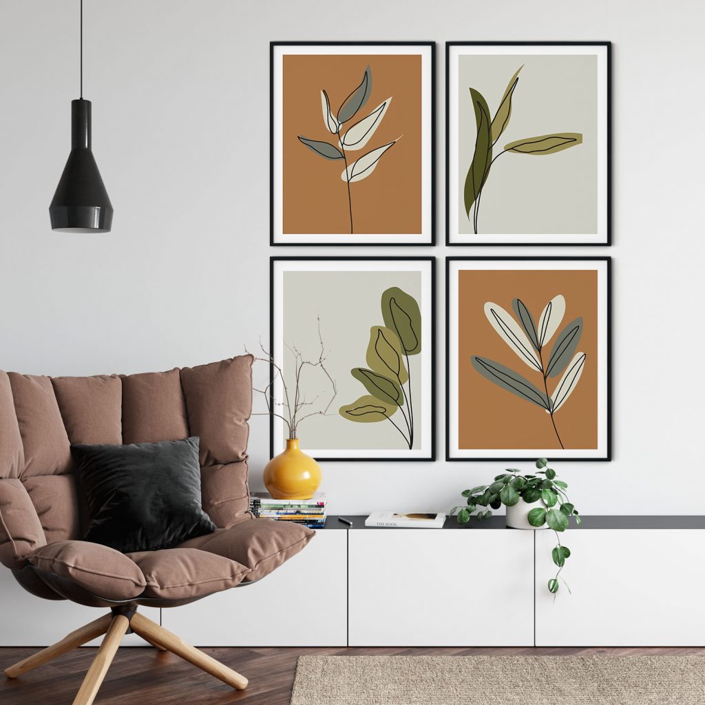 Botanical Leaves and Stems – Wall Art