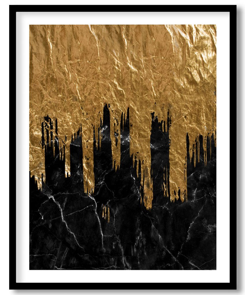 Gold black abstract
