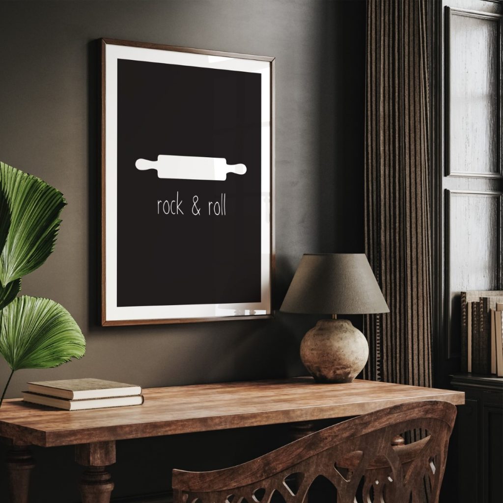 rock roll - Humorous Pun Quote – Home Decor