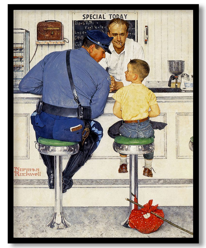 The runaway by Norman Rockwell (1958)