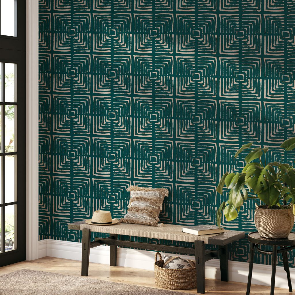 Tealish blue stroky boxes