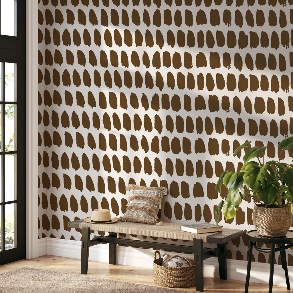 Mocha abstract brushstroke