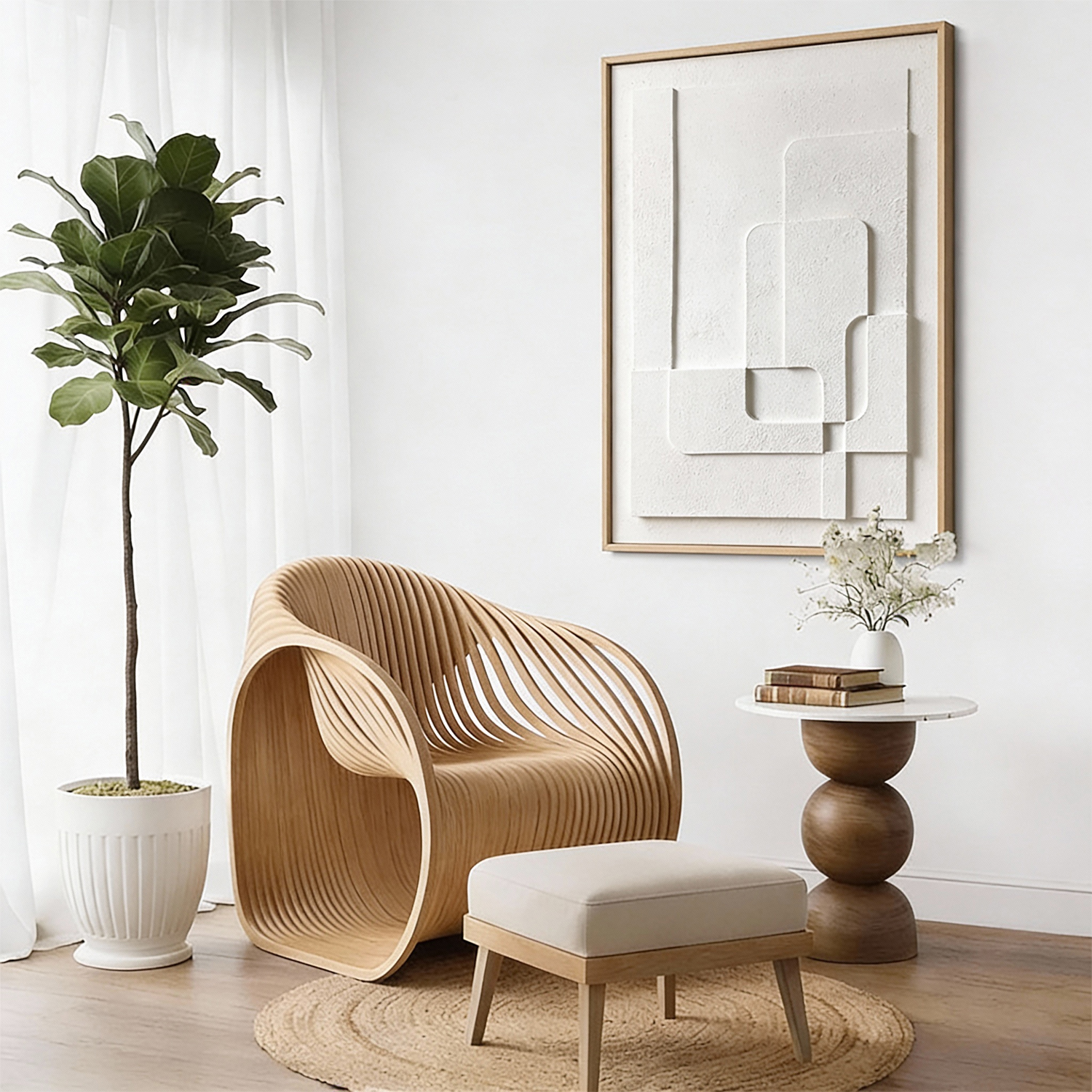 Minimalist Meets Modern: 3D Relief Wall Art Sculpture for Contemporary Home Decor