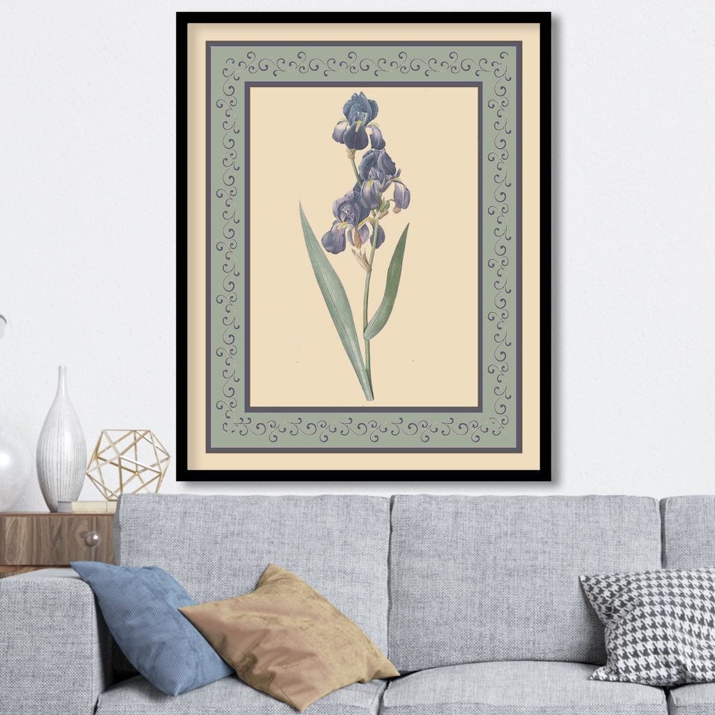 Botanical Purple Irises – Wall Art