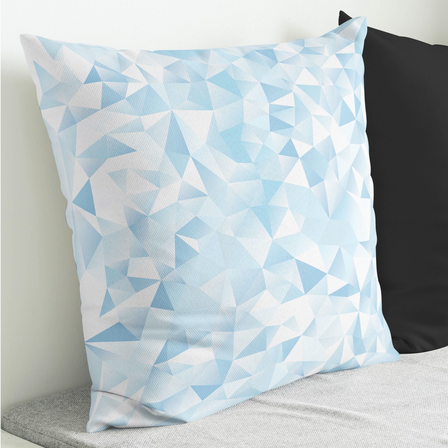 Red sofa with pillow and light lamp