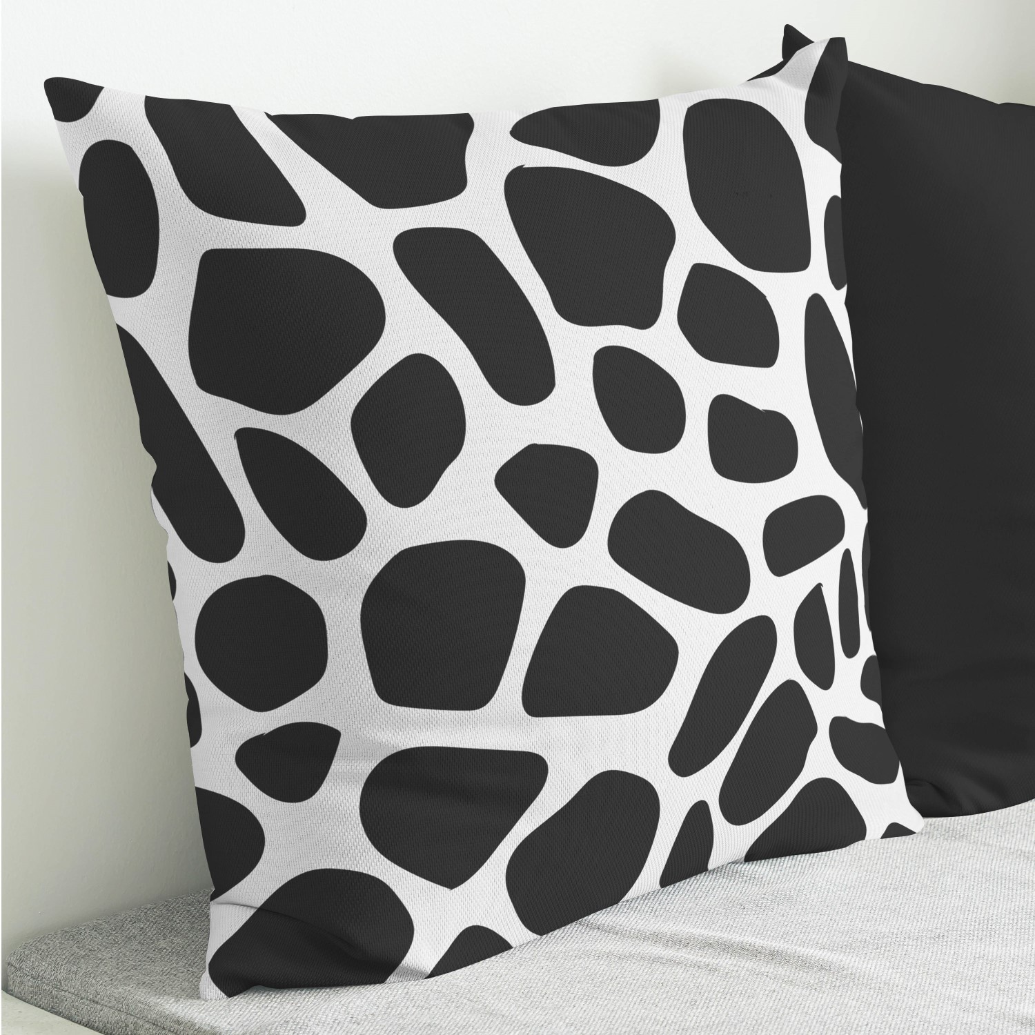 Red sofa with pillow and light lamp