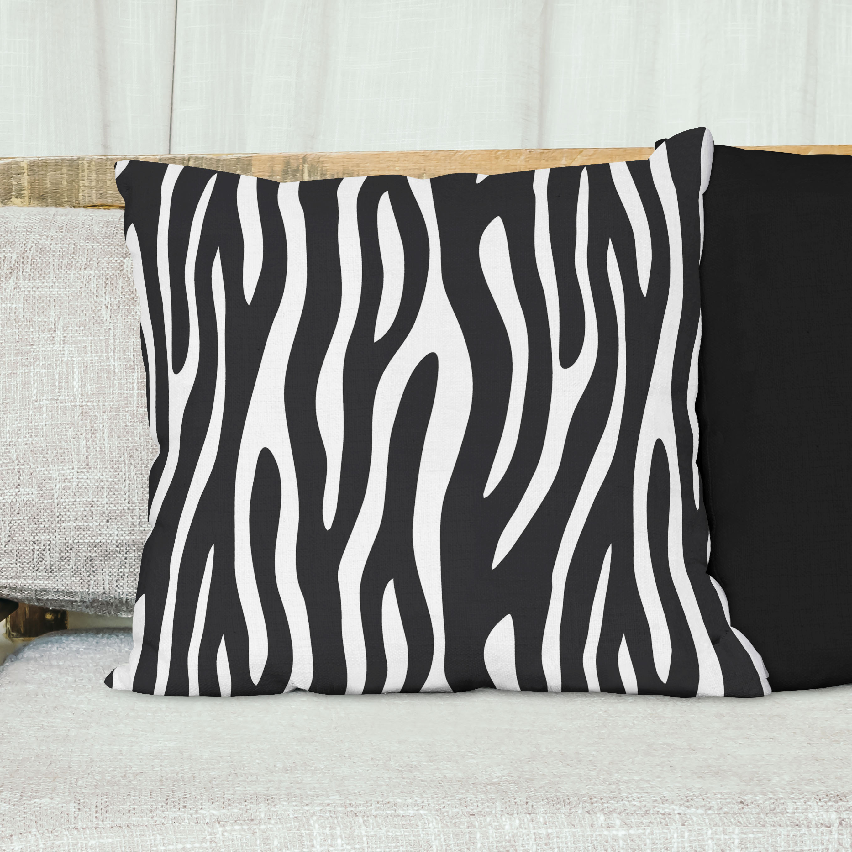 Red sofa with pillow and light lamp