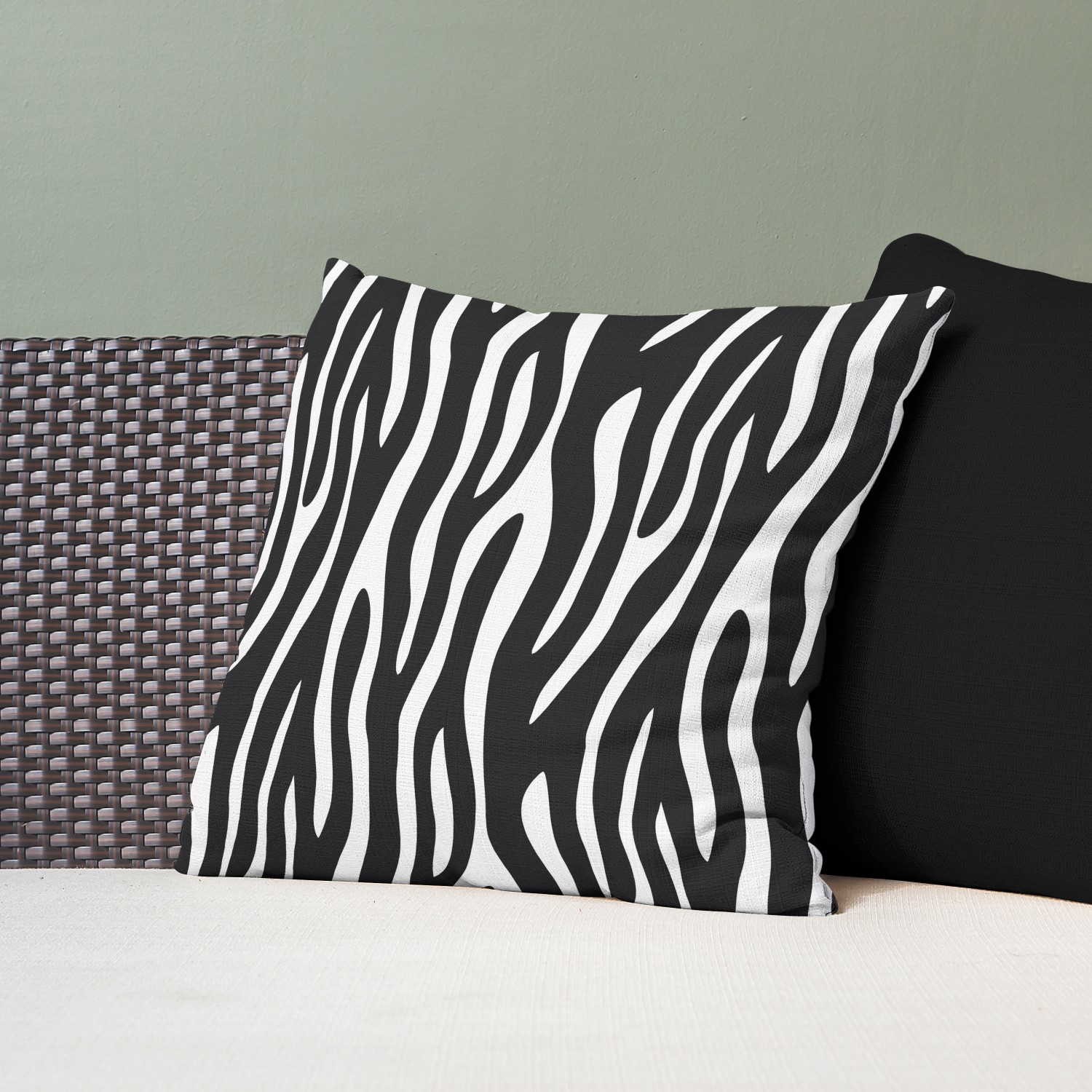 Red sofa with pillow and light lamp