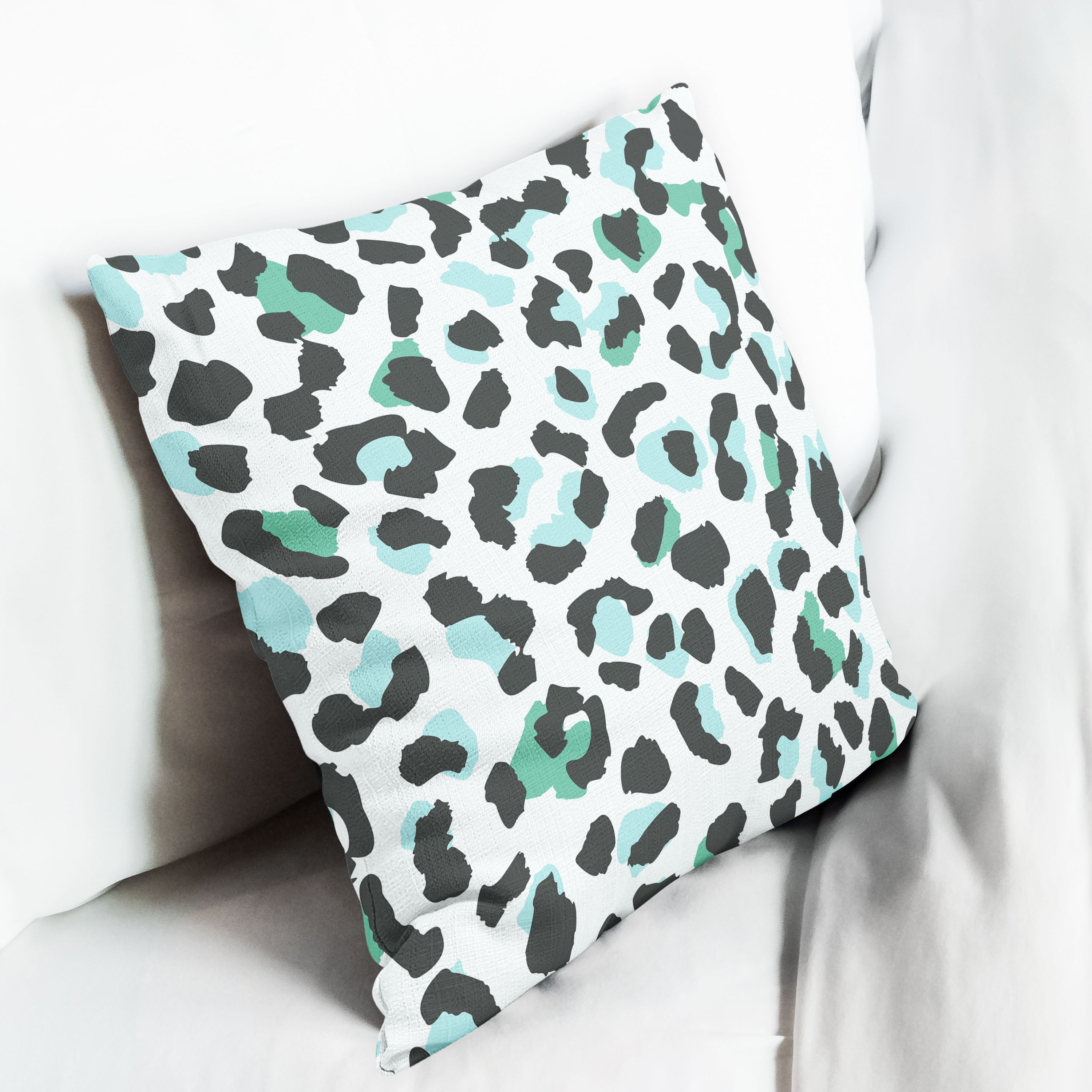 Red sofa with pillow and light lamp