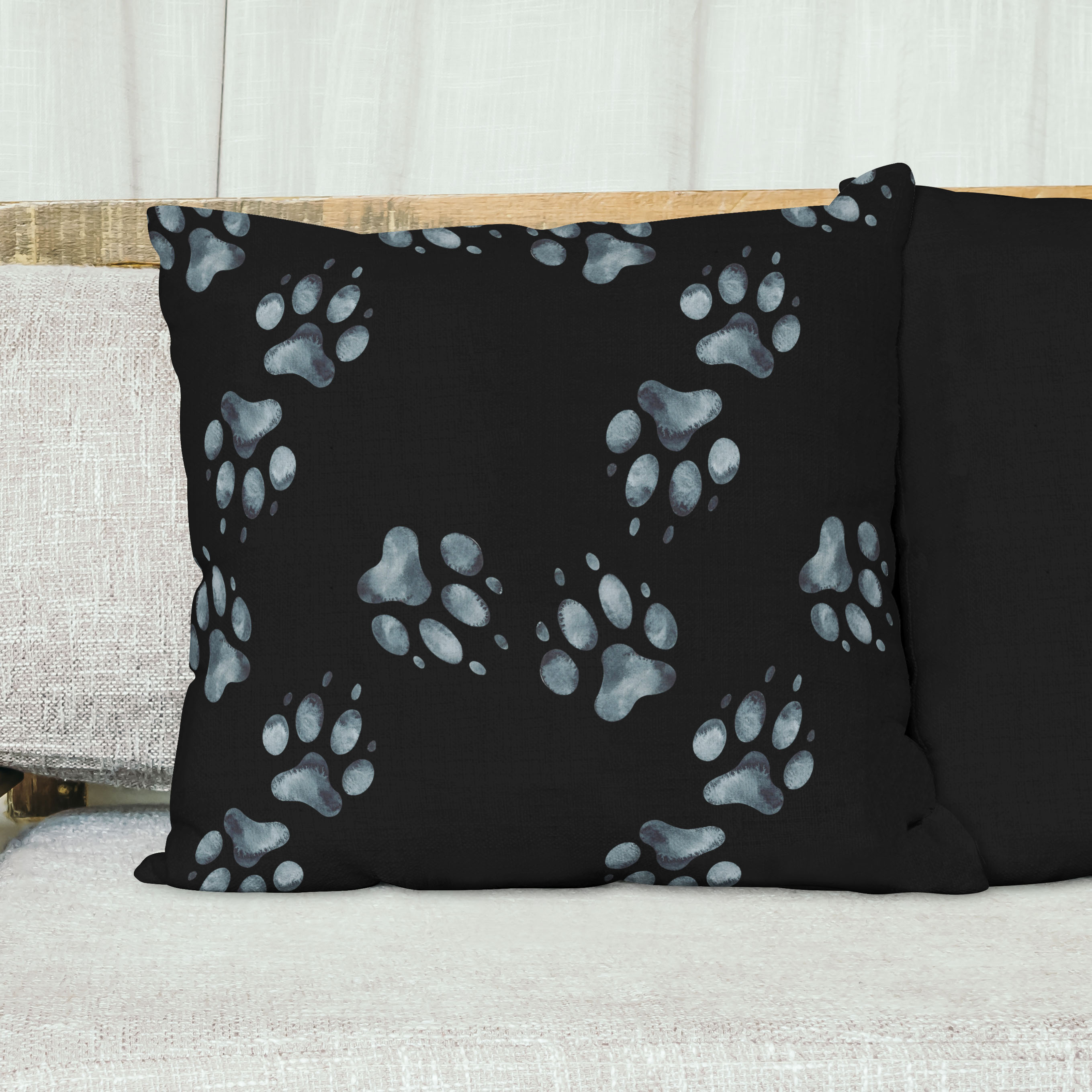 Red sofa with pillow and light lamp