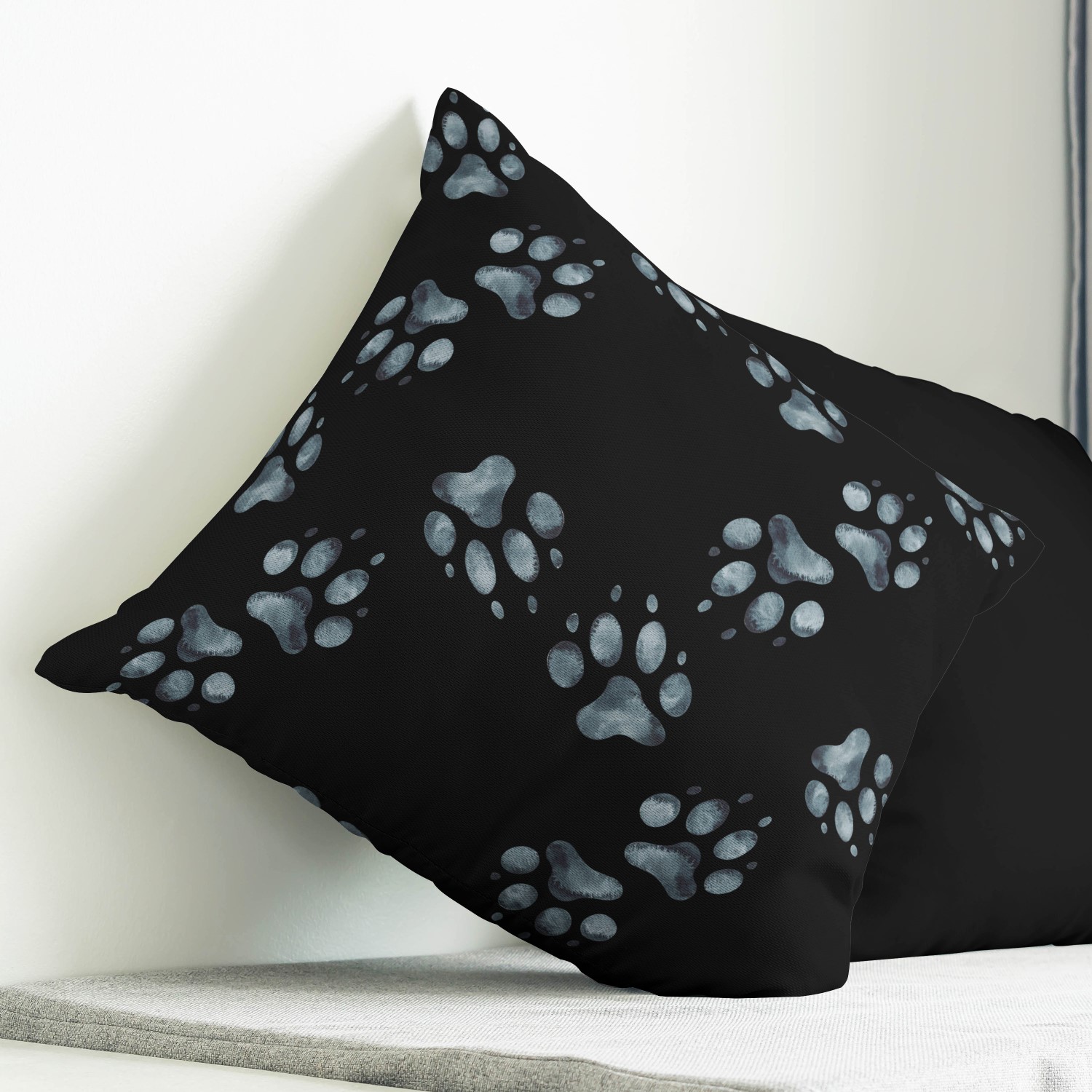 Red sofa with pillow and light lamp