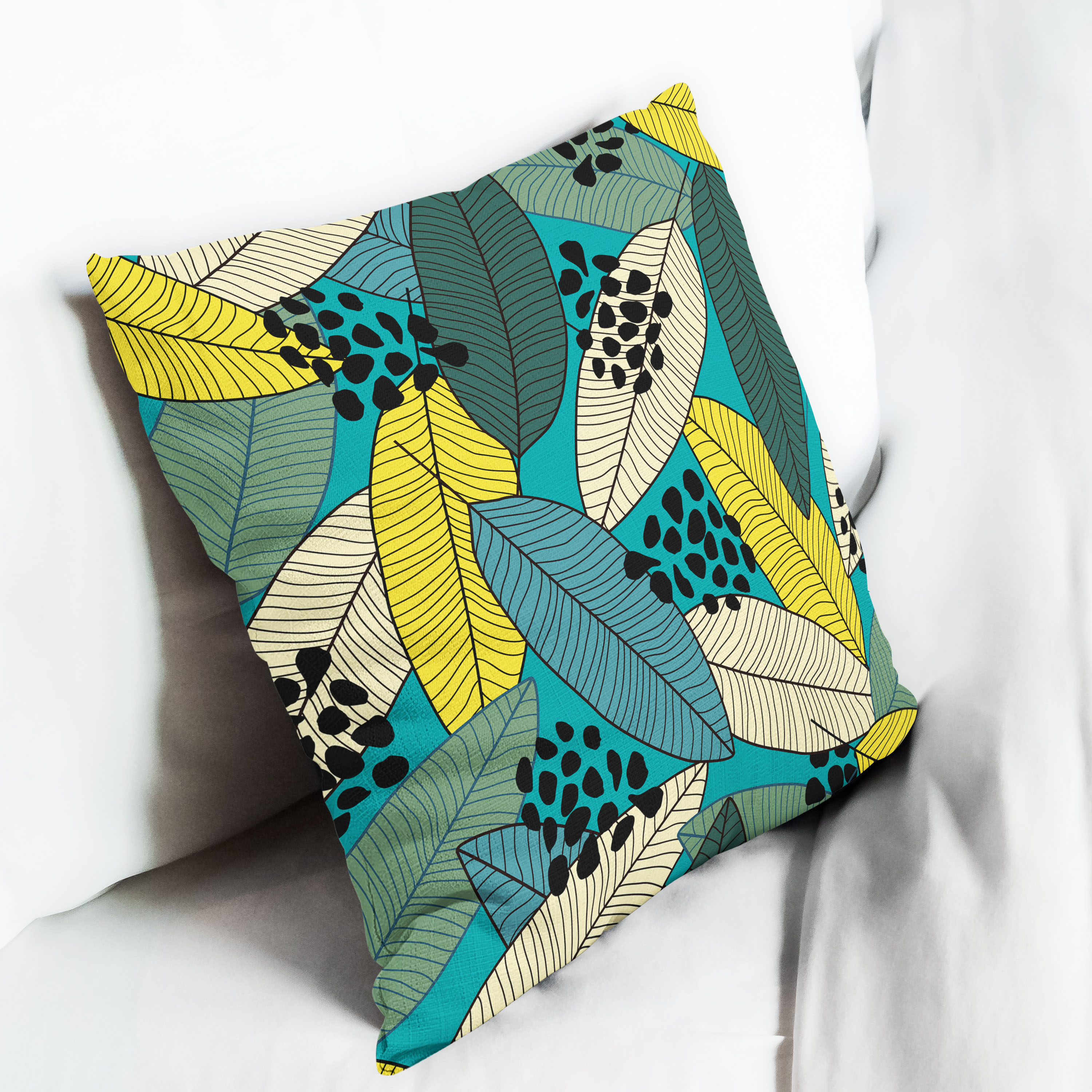 Red sofa with pillow and light lamp