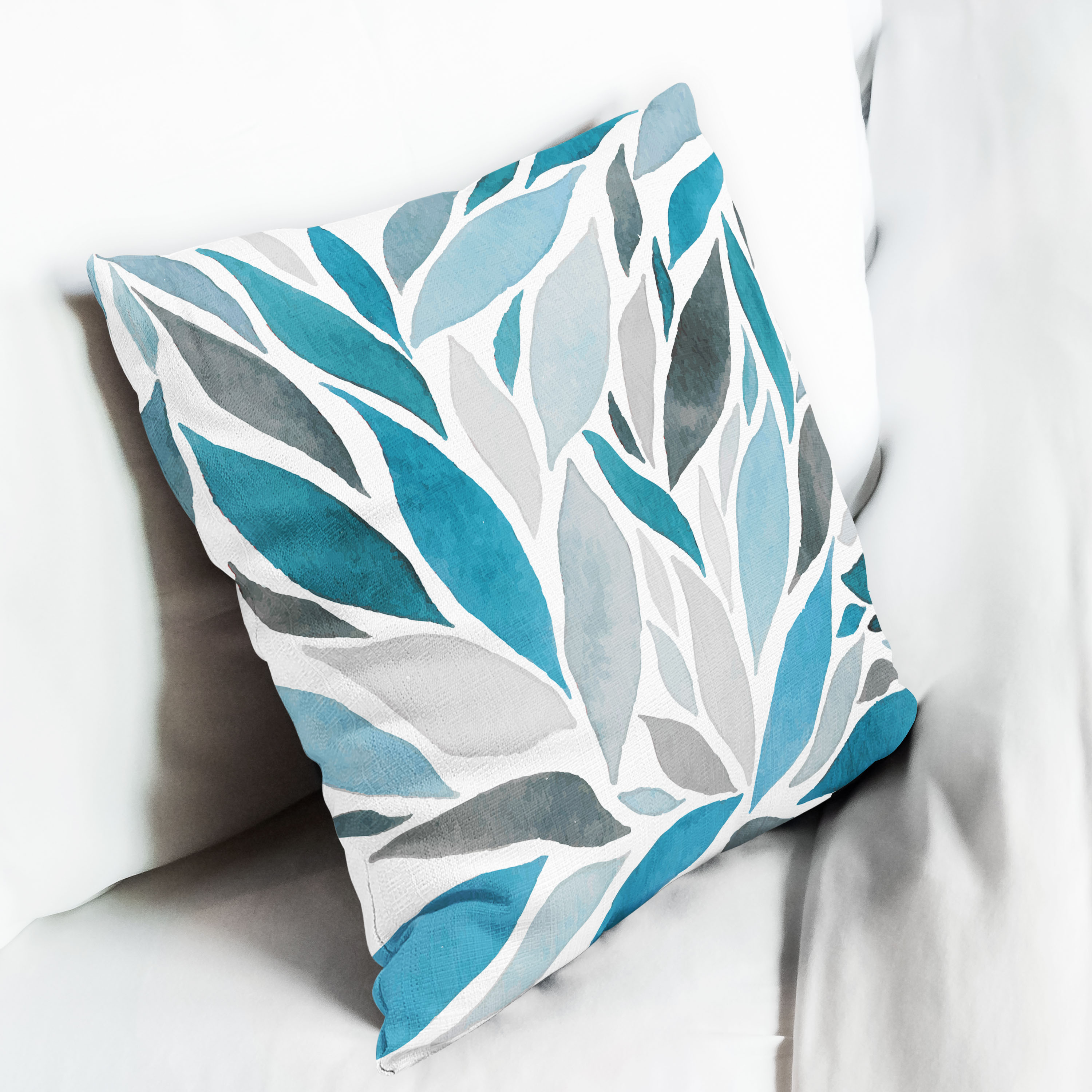 Red sofa with pillow and light lamp