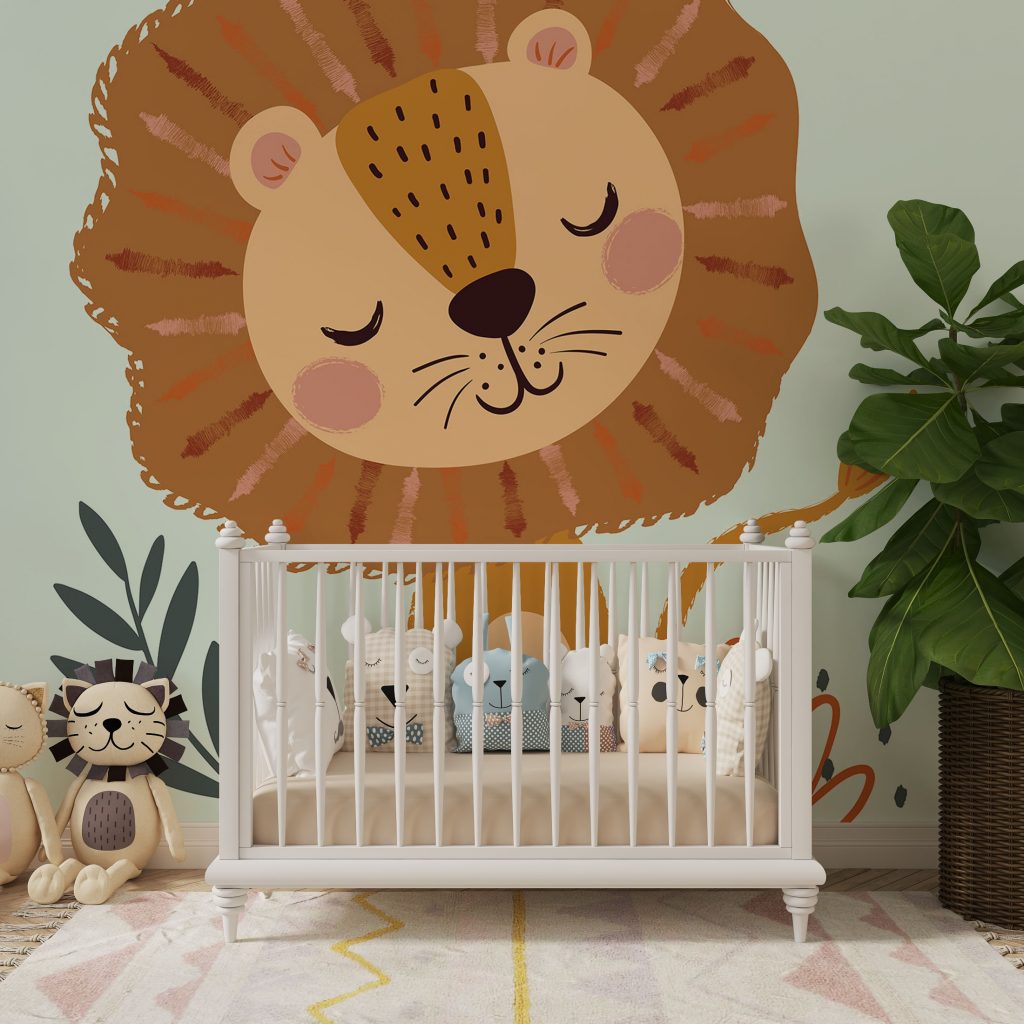 Kids Sleepy Baby Lion Wallpaper