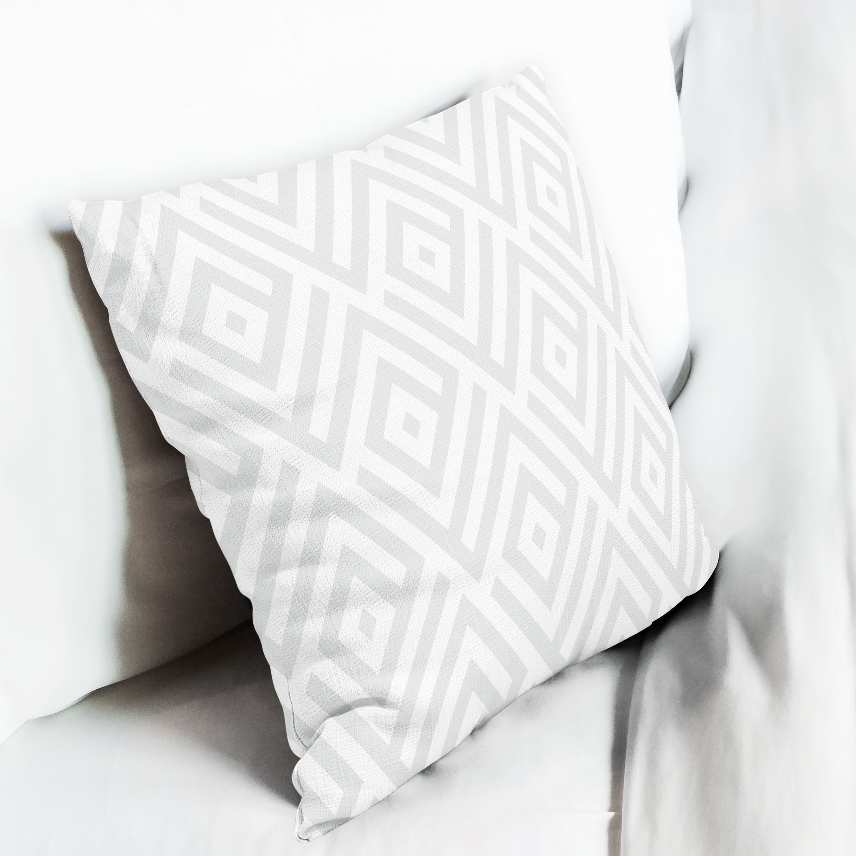 Red sofa with pillow and light lamp