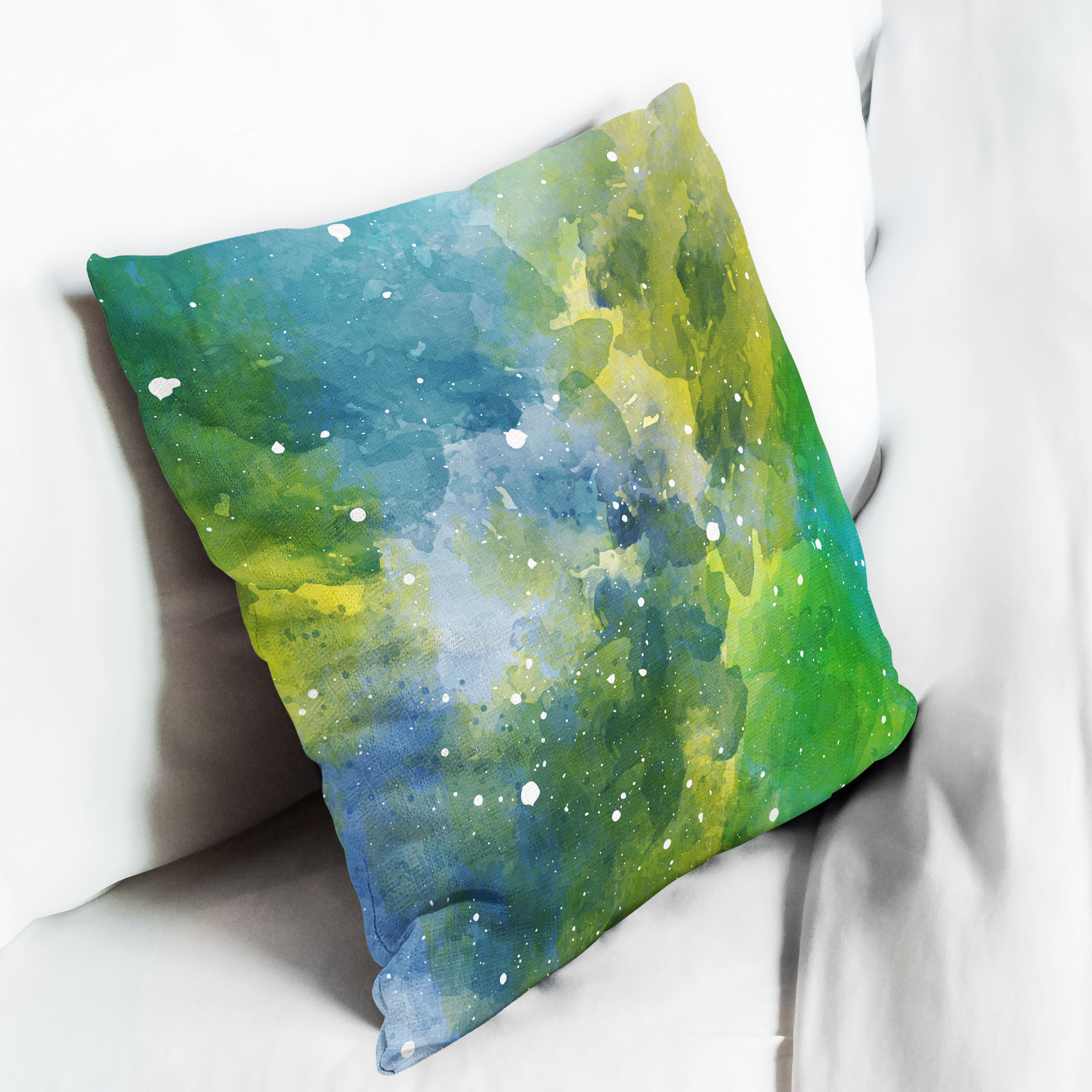 Red sofa with pillow and light lamp