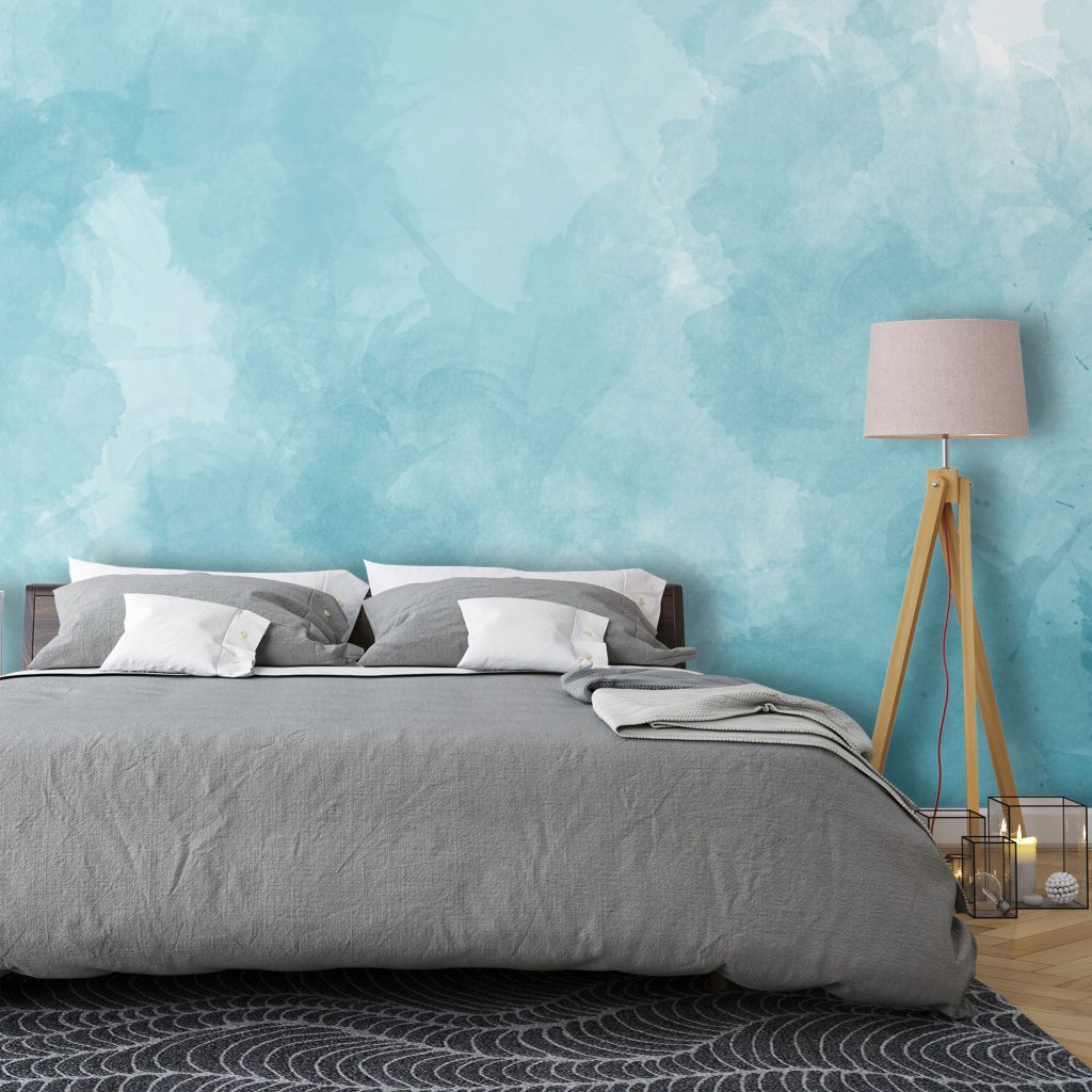 Sky Blue Abstract Watercolor Wallpaper