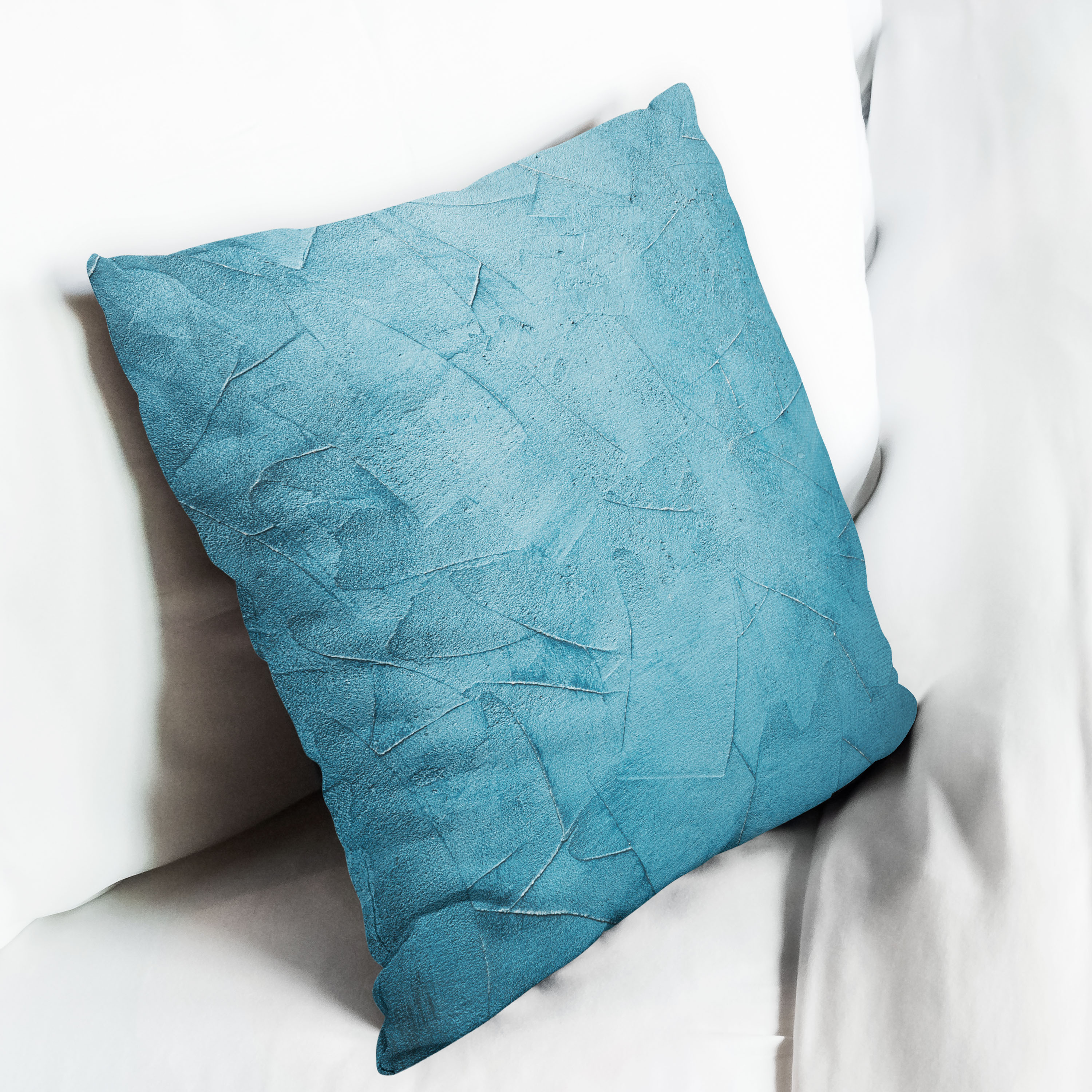 Red sofa with pillow and light lamp