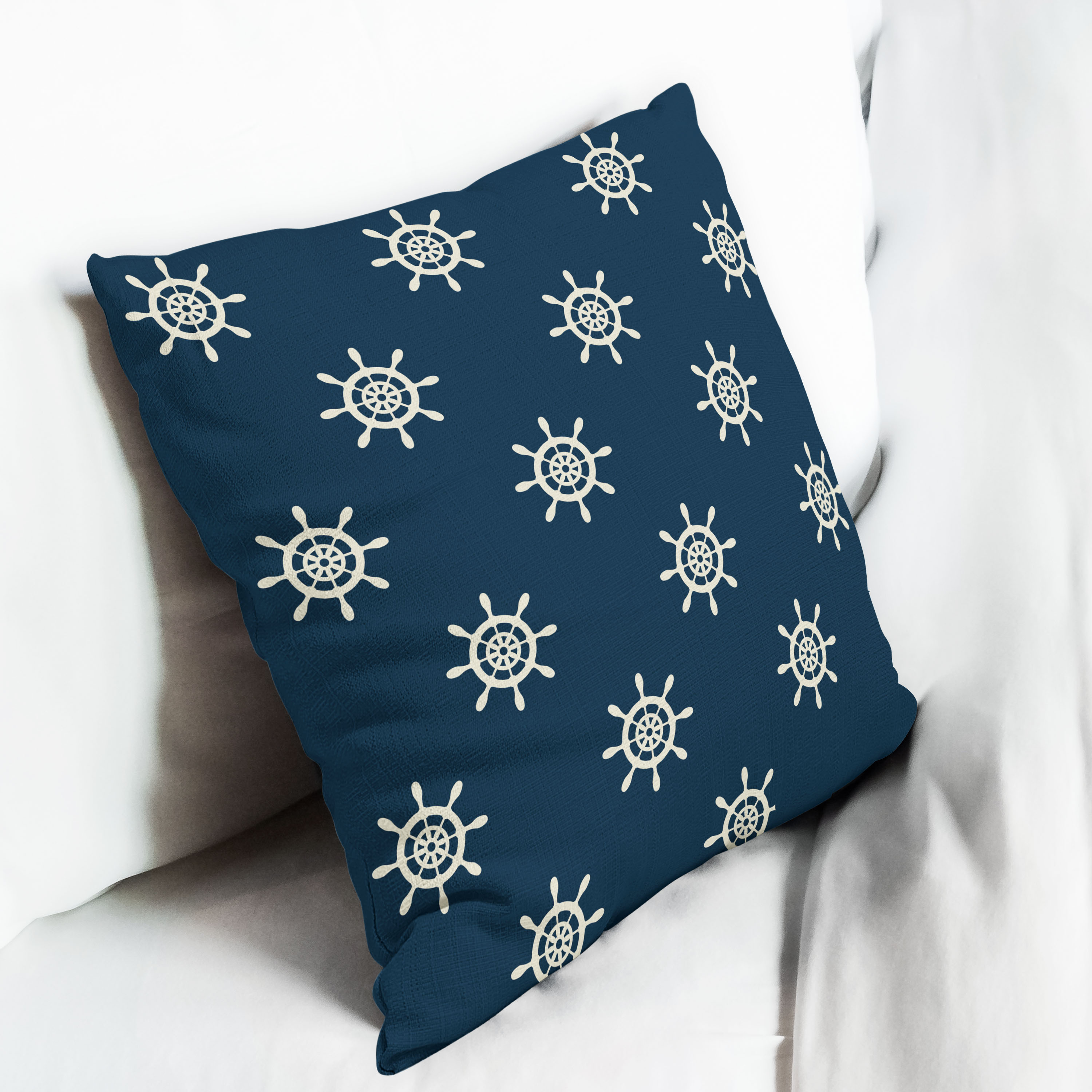 Red sofa with pillow and light lamp