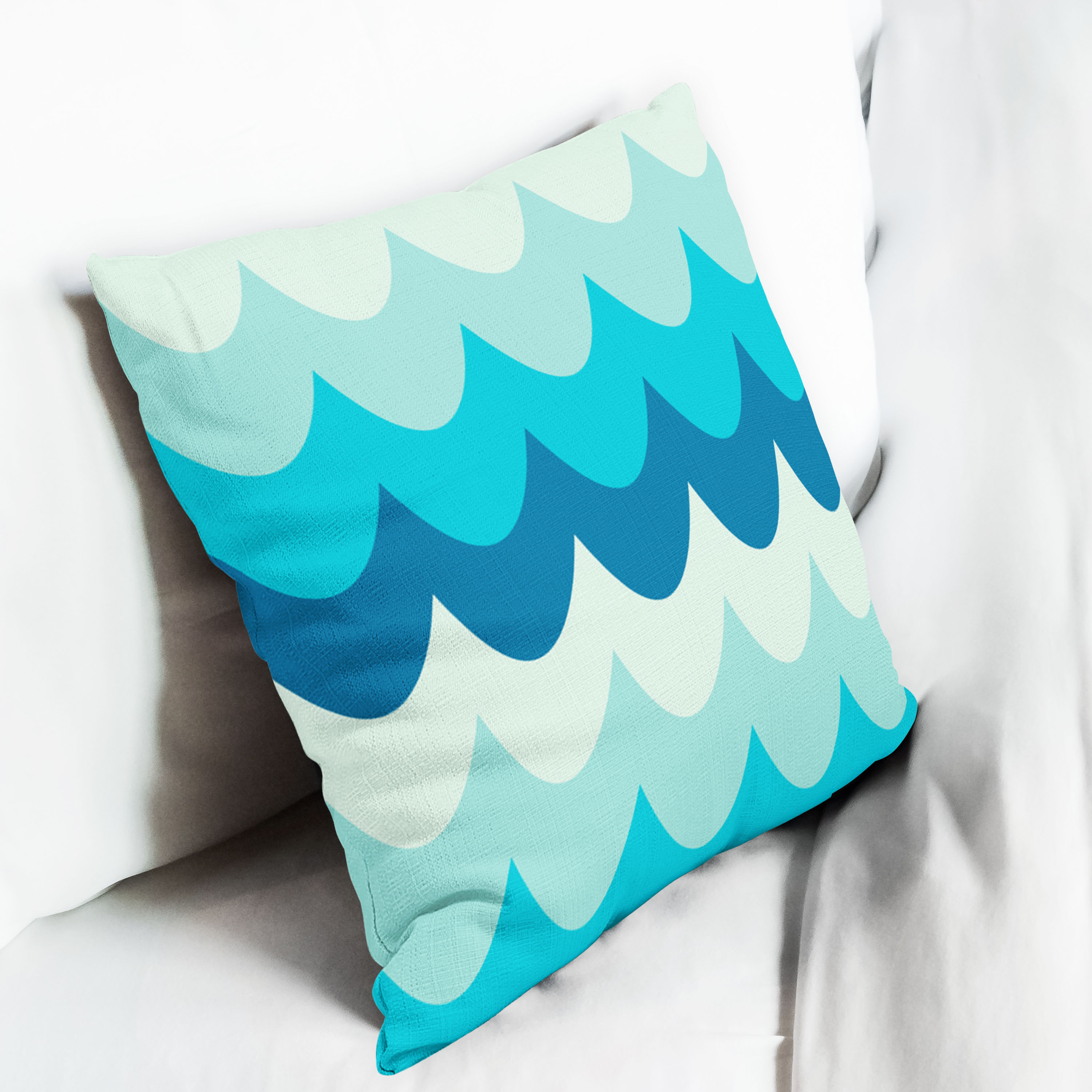 Red sofa with pillow and light lamp