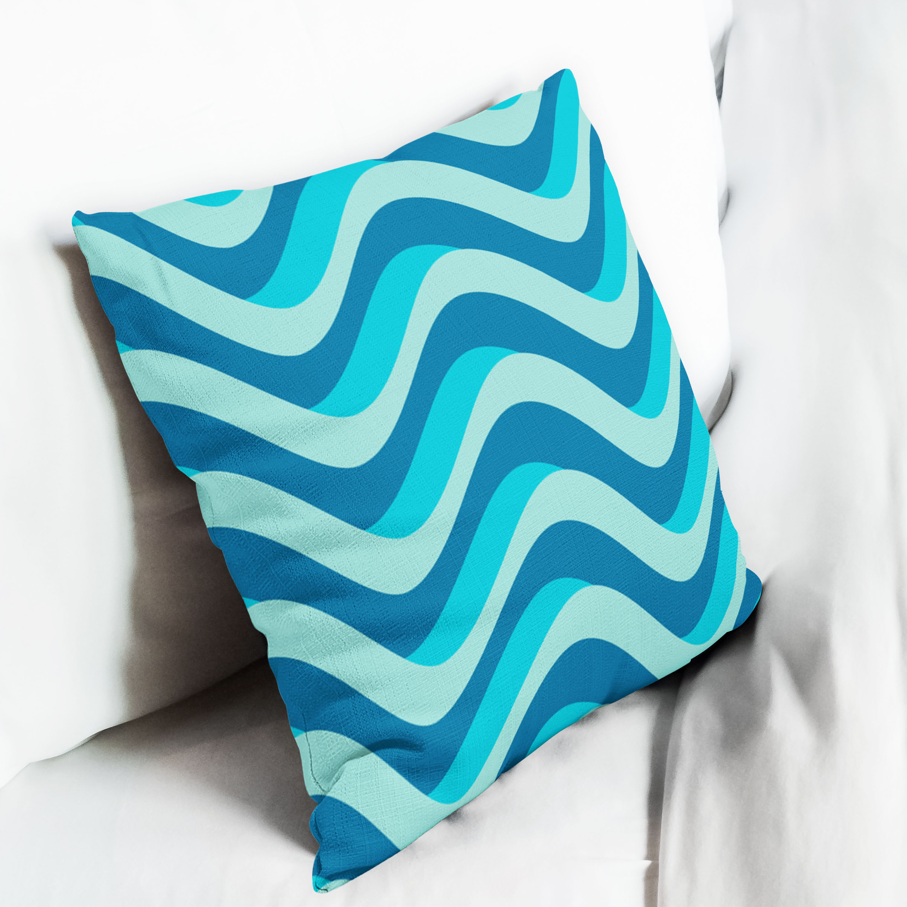 Red sofa with pillow and light lamp