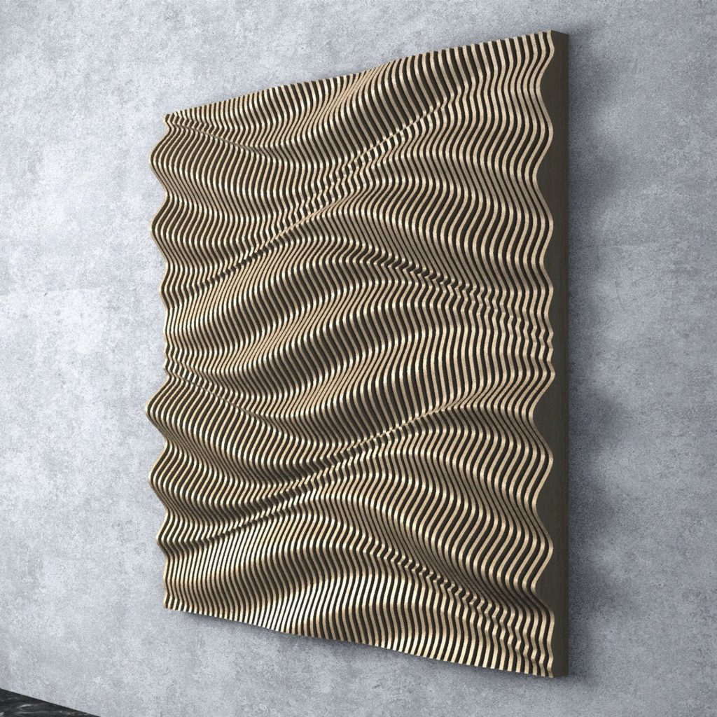 Parametric Wavy Wooden Wall Decor - 26
