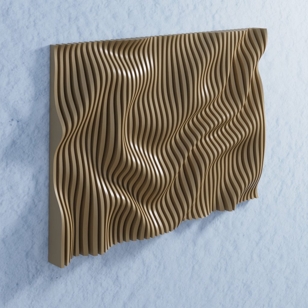Parametric Wavy Wall panel, Art decoration