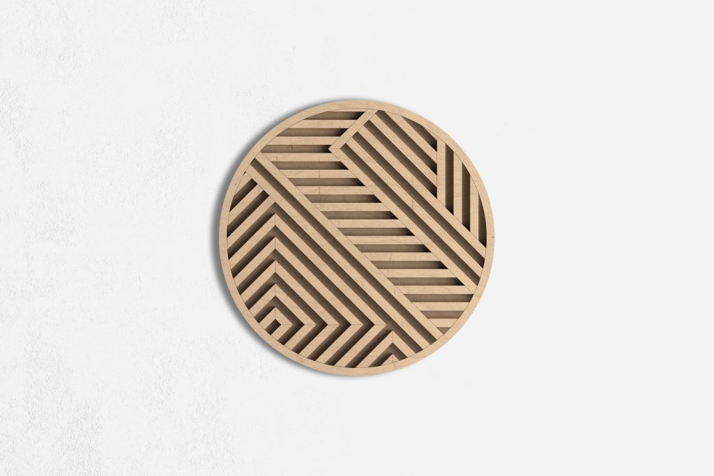 Modern Round Wall Art Round wall art Geometric Wood Wall Art Wood