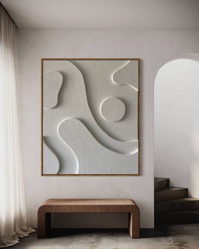 Majestic Midcentury Marvel: 3D Wall Relief Sculpture for Modern Home Aesthetics
