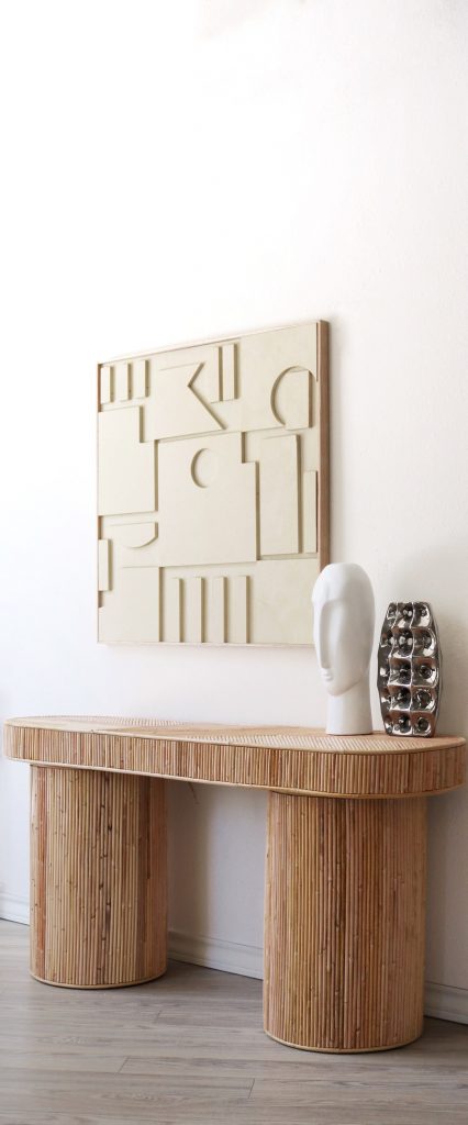 DreamFusion - Oak Wood Relief Art for Modern Spaces