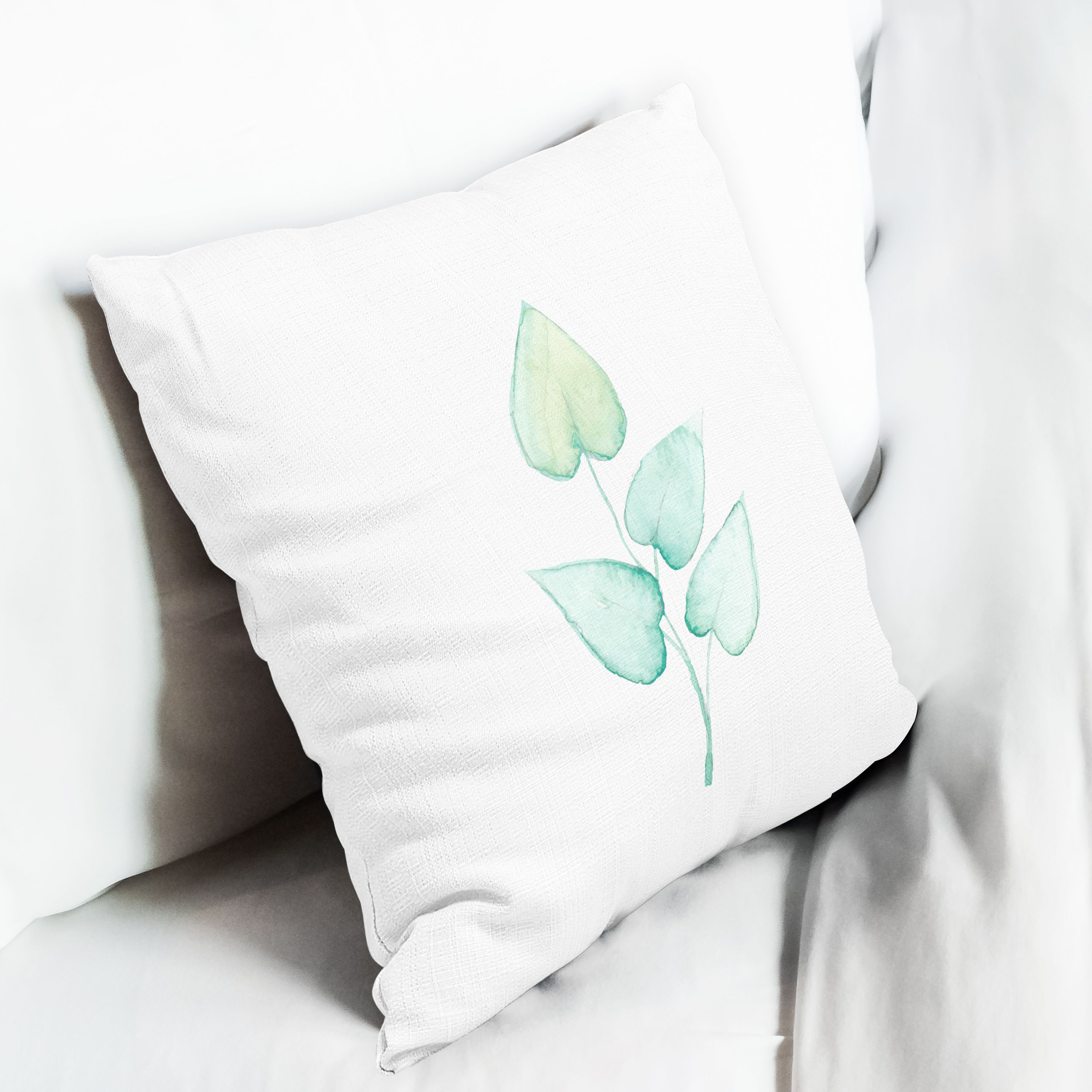 Red sofa with pillow and light lamp