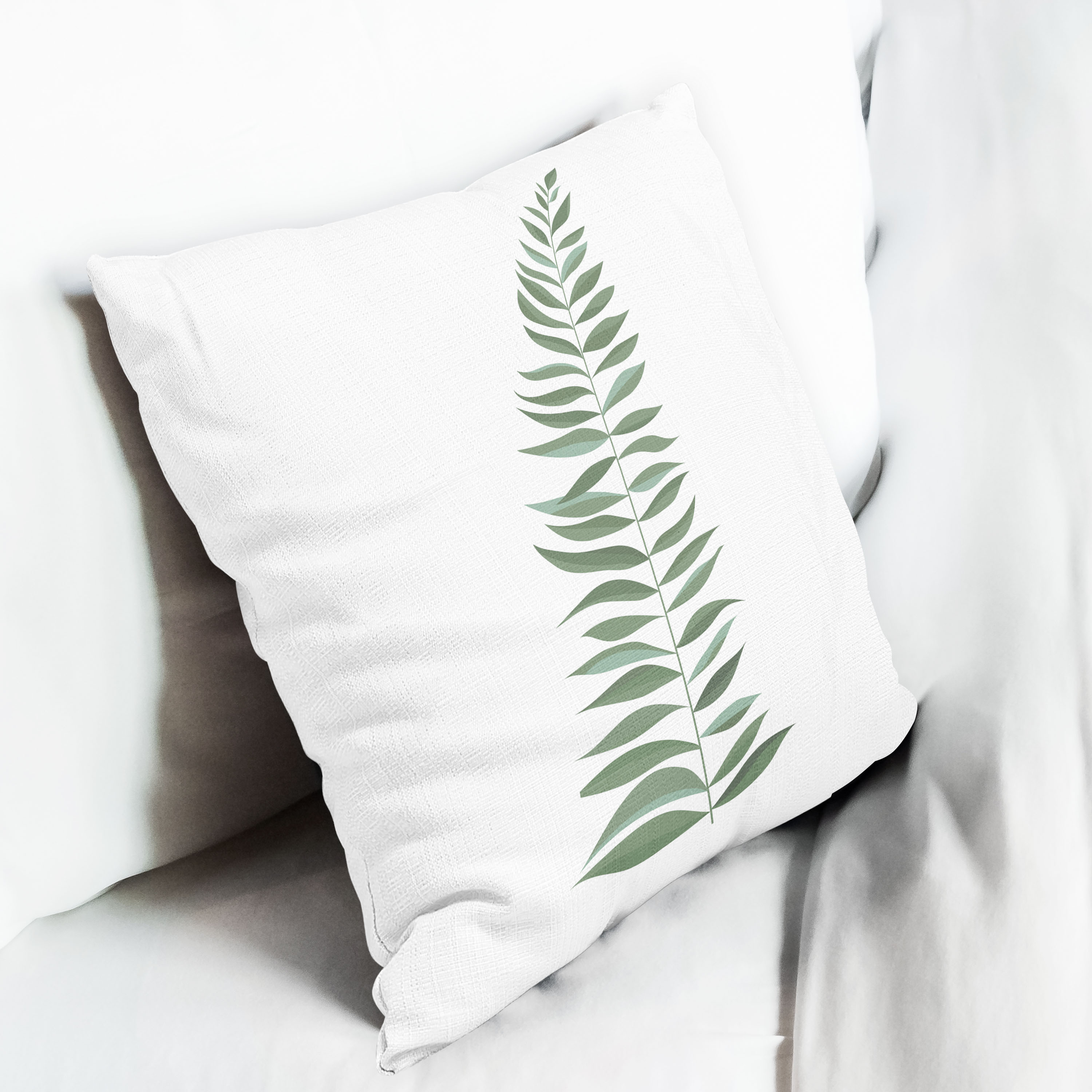 Red sofa with pillow and light lamp