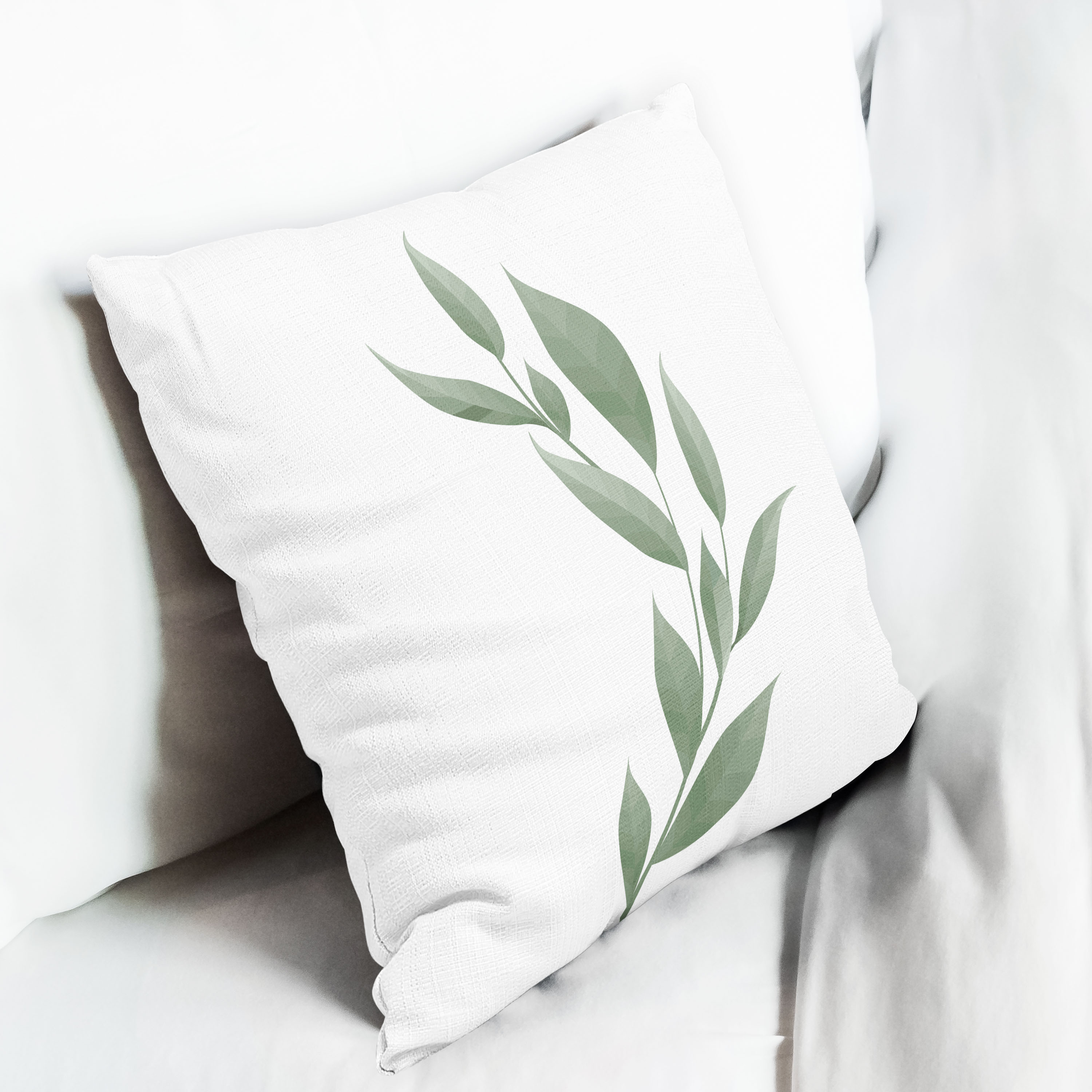 Red sofa with pillow and light lamp